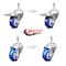 Service Caster 3.5 Inch Blue Polyurethane Swivel 3/8 Inch Stem Caster Total Lock Brake, 2PK TSTTL20S3514-PPUB-BLUE-381615-2-S-2 - alternate 3